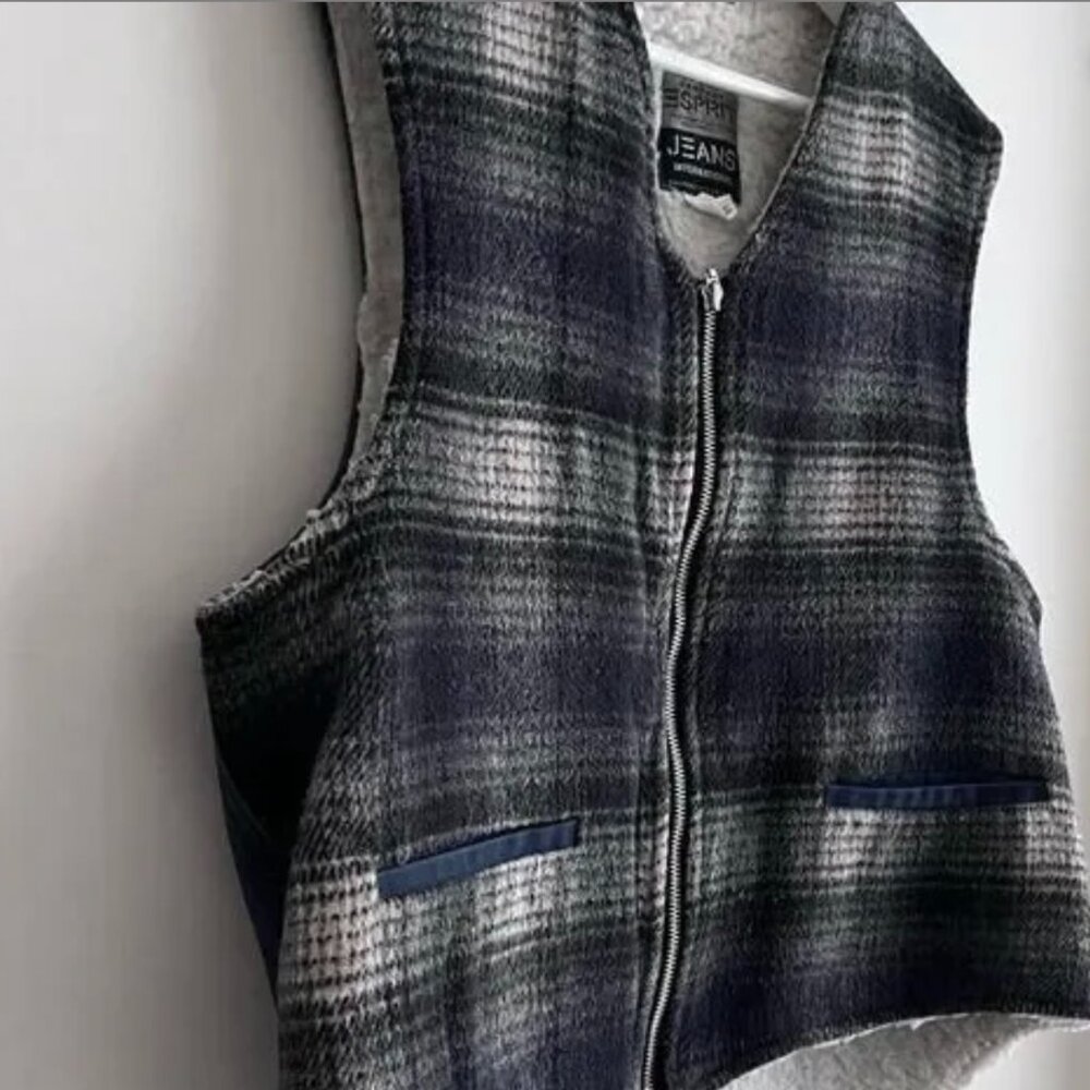 Esprit Jeans 90s Wool Blend Sheerling-Lined Vest